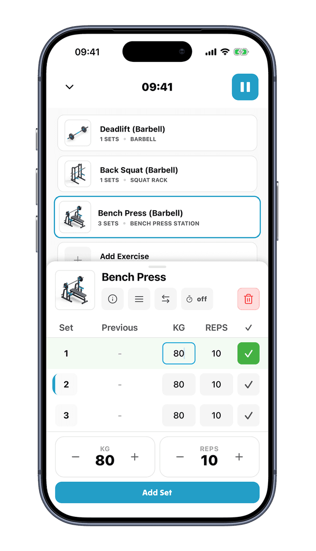 Repmate workout logging